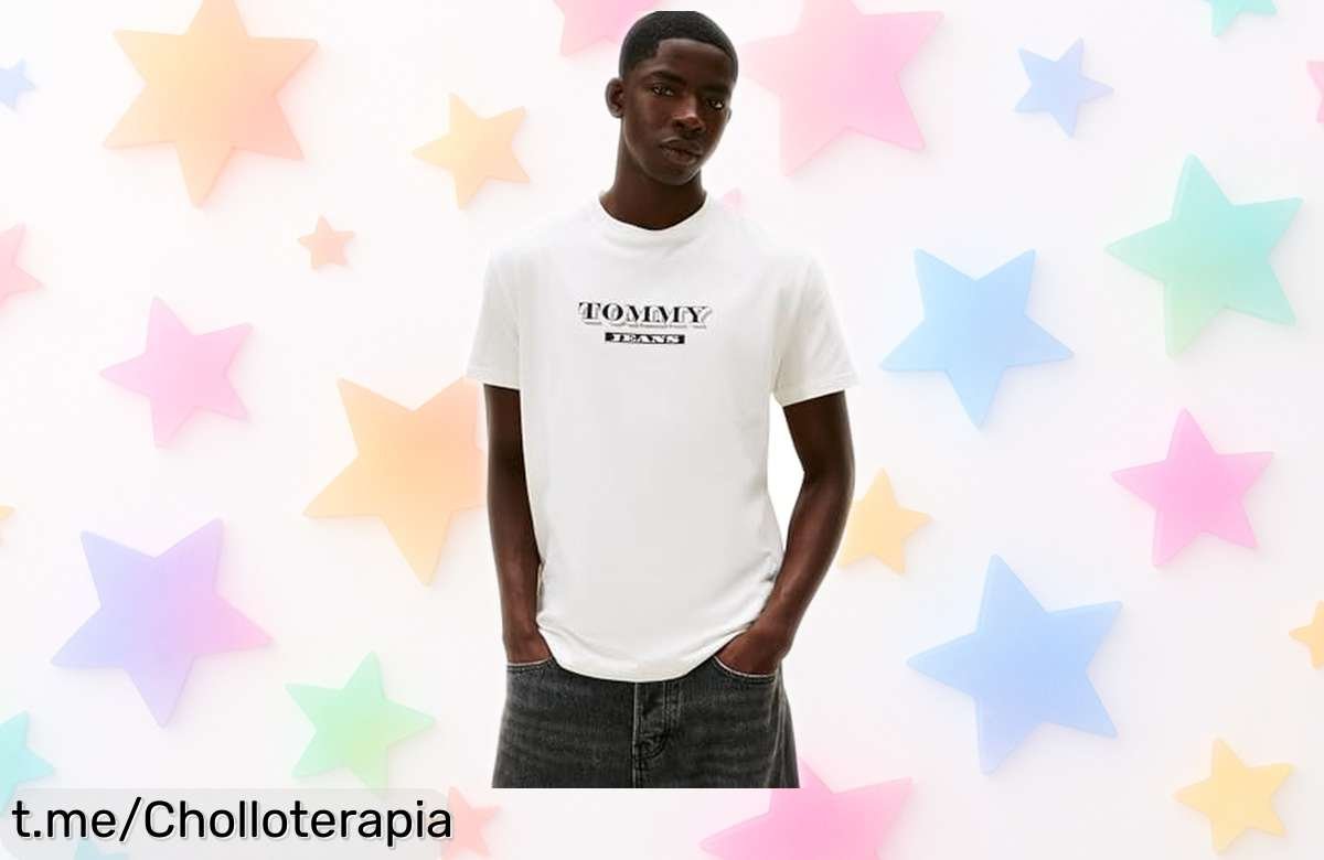 Camiseta de hombre Tommy Jeans con diseño único a precio loco que cambiará tu look diario, ¡no dejes pasar esta oferta única!