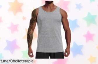 Camiseta de tirantes Wayleb para hombre, ¡rebajada a un precio que es una locura! Seca al instante y absorbe el sudor. No te la pierdas si buscas darlo todo en el gym.