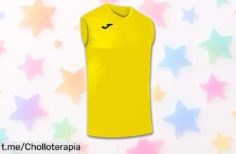 Camiseta deportiva sin manga Joma, ligero y transpirable: ¡ofertón brutal para que sudes con estilo! No dejes pasar esta locura.¡Corre a por la tuya ya y dale caña al deporte!