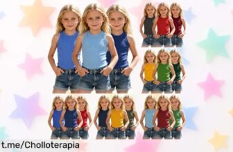 Camiseta tirantes básica para niña super chollo, perfecta para el cole o cumpleaños ¡Aprovecha este descuentazo y deja que brille su estilo!
