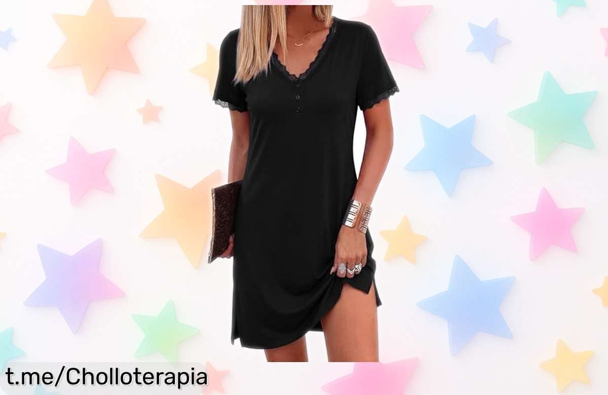 Camisón de algodón Aseniza, fresquito y elegante: ¡Un precio loco que no puedes dejar escapar para lucir fabulosa en casa o fuera!