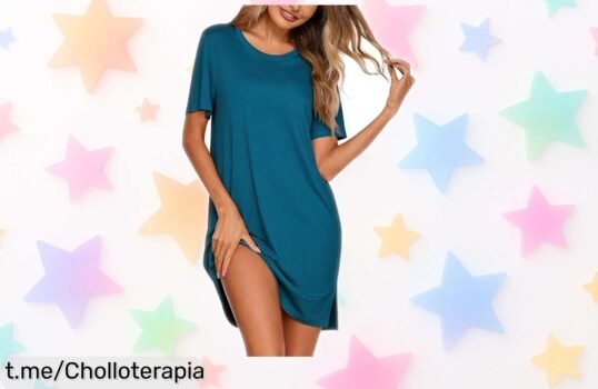 Camisón de algodón Litherday, la prenda suelta y cómoda que querrás tener ya; ¡un ofertón tan genial que volará en un abrir y cerrar de ojos!