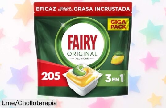 Cápsulas Fairy Original todo en uno para lavavajillas, pack de 5x(21+20) con rebaja espectacular que dejarán tus platos relucientes y a un precio increíblemente bajo. ¡No te lo pierdas!