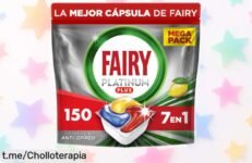 Cápsulas Fairy Platinum Plus Limón, 150 unidades para platos brillantes y limpios al instante; rebajadas a precio de locura, ¡no te quedes sin ellas!