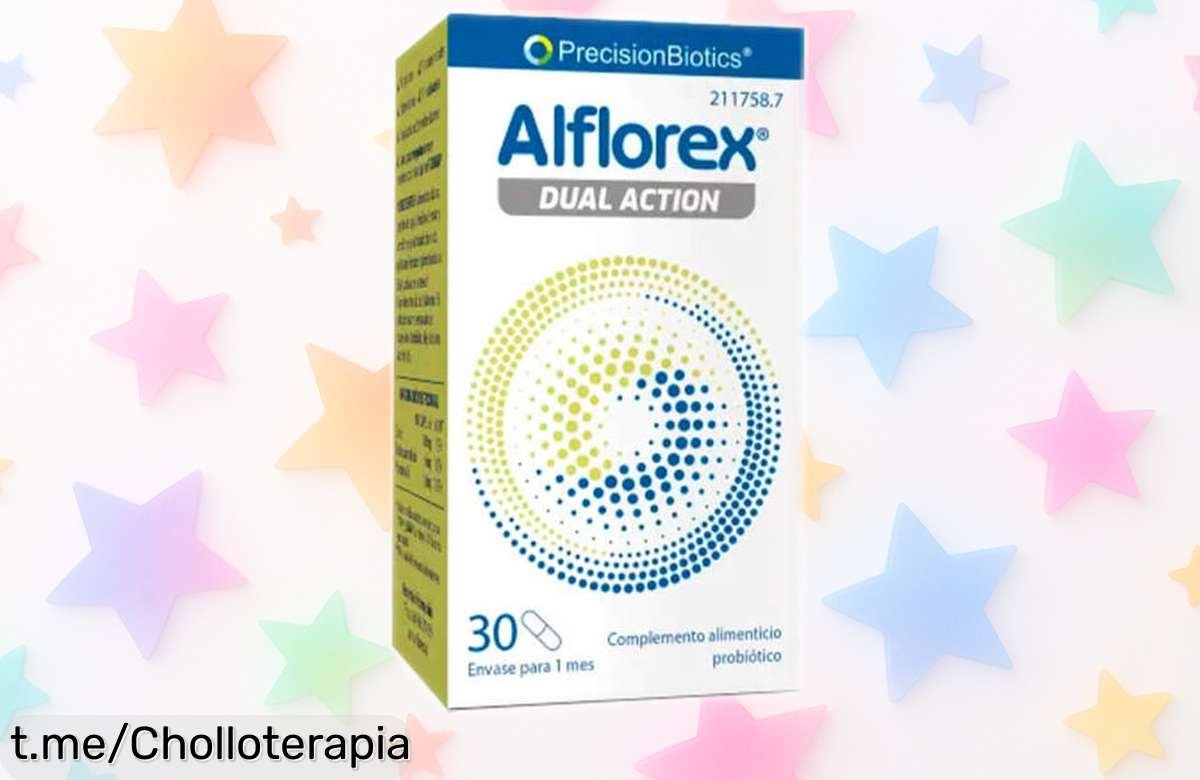 Cápsulas probióticas Alflorex Dual Action para cuidar tu barriga a un precio regalado, ¡no dejes pasar esta oportunidad que te hará sentir increíble!