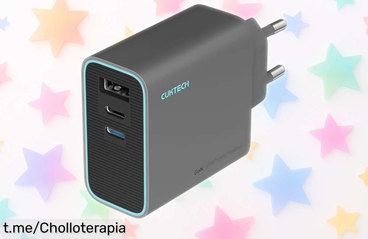Cargador USB C múltiple CUKTECH 65W: oferton para cargar tu MacBook y iPhone a toda velocidad, ¡no te quedes sin energía con este chollazo!