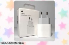 Cargador original Apple USB-C de 20W, oferta imperdible para que tu iPhone o iPad nunca se quede sin batería, ¡aprovecha y llévatelo ya antes de que desaparezca!
