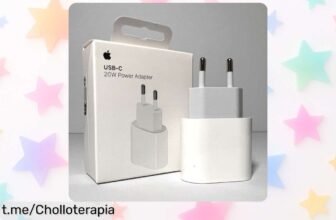 Cargador original Apple USB-C de 20W, oferta imperdible para que tu iPhone o iPad nunca se quede sin batería, ¡aprovecha y llévatelo ya antes de que desaparezca!