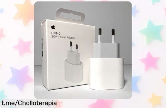 Cargador original Apple USB-C de 20W, oferta imperdible para que tu iPhone o iPad nunca se quede sin batería, ¡aprovecha y llévatelo ya antes de que desaparezca!