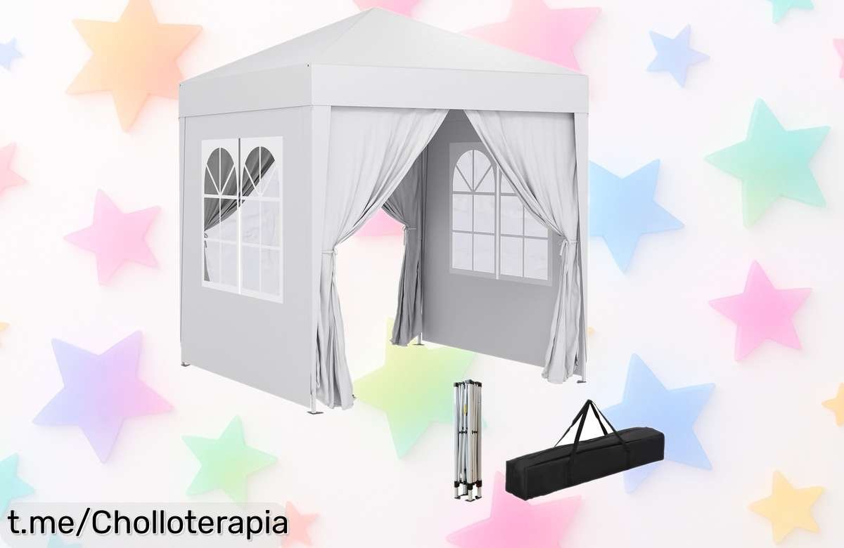 Carpa plegable Outsunny de 2x2m con 4 paredes, ¡descuentazo y a precio de risa! Prepárate para disfrutar del jardín o la playa sin complicaciones. No te quedes sin la tuya.