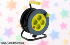 Carrete doméstico Zenitech 15m: aguanta hasta 2300W y se apaga solo, ¡una seguridad brutal a precio de ganga que no puedes dejar pasar!