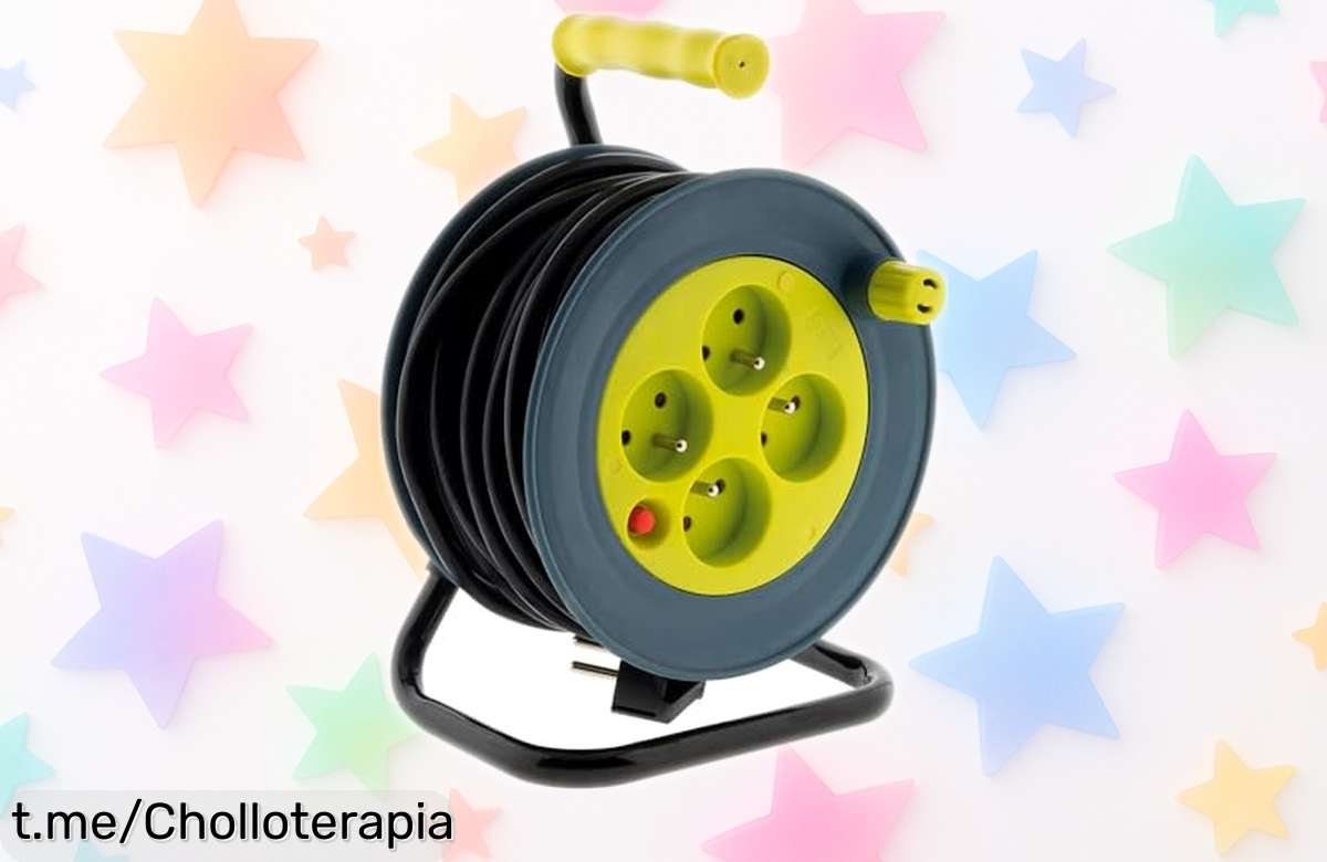 Carrete doméstico Zenitech 15m: aguanta hasta 2300W y se apaga solo, ¡una seguridad brutal a precio de ganga que no puedes dejar pasar!
