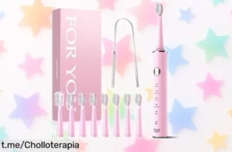 Cepillo de dientes eléctrico JTF con 8 cabezales y batería de 45 días, un ofertón que te dejará sonriendo a cada paso ¡No pierdas esta oportunidad increíble!