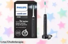 Cepillo dental eléctrico sónico Philips Sonicare 3100, una oferta increíble que te asegura dientes limpios en un abrir y cerrar de ojos. ¡No dejes pasar esta oportunidad!