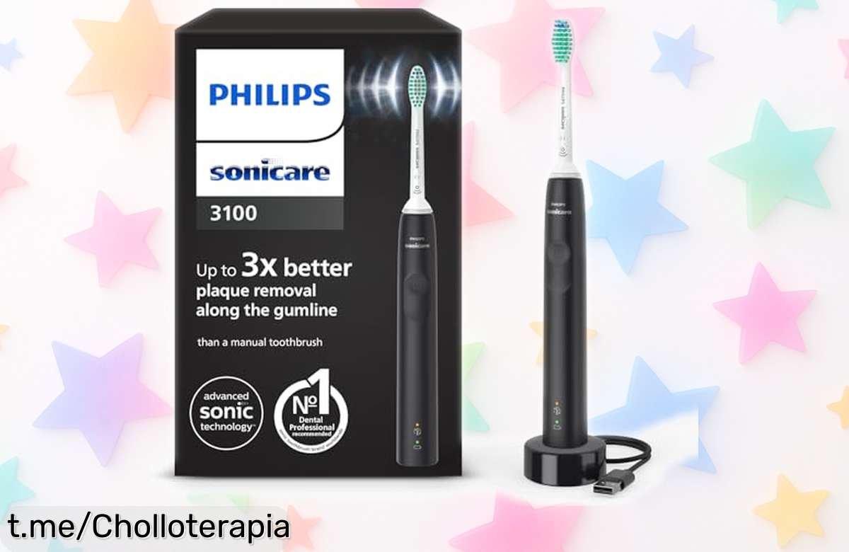 Cepillo dental eléctrico sónico Philips Sonicare 3100, una oferta increíble que te asegura dientes limpios en un abrir y cerrar de ojos. ¡No dejes pasar esta oportunidad!