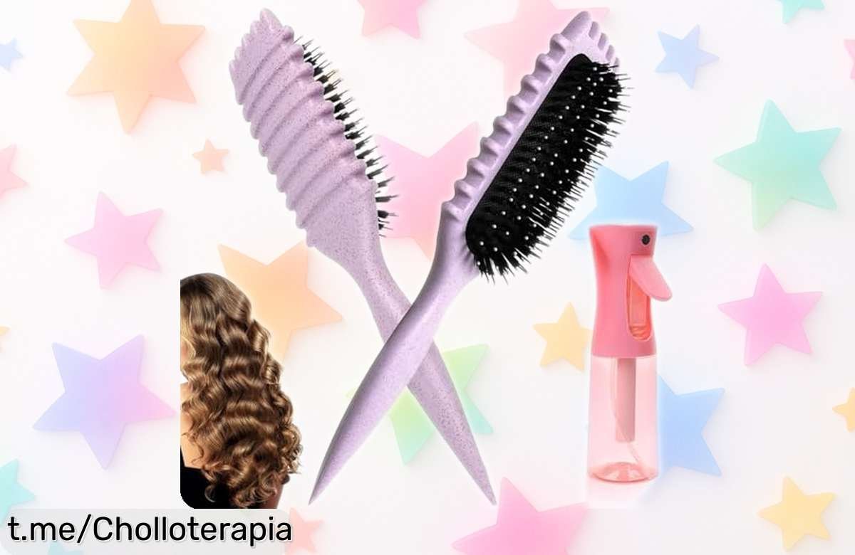 Cepillo y pulverizador YOYEAH para pelo rizado: define tus rizos y los mantiene hidratados a un precio loco que no querrás dejar escapar. ¡Consíguelo ya antes de que se agote!