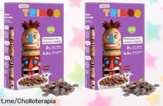Cereales ecológicos y crujientes Smileat TRIBOO sabor cacao en pack doble, ¡un ofertón llenito de energía natural que no puedes dejar pasar ya!
