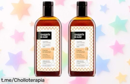 Champú Nuggela & Sulé Pack 2x250 ml con cebolla roja, ¡ofertón que frena la caída y te da volumen para lucir un pelo potente! No dejes pasar esta oportunidad única.