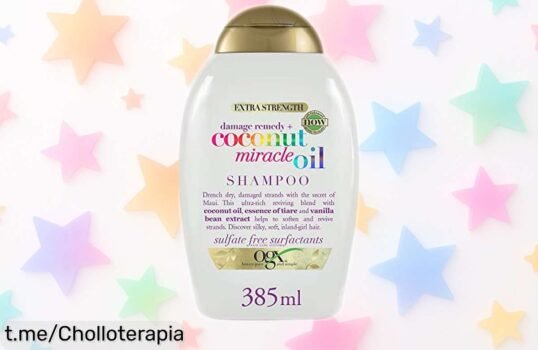 Champú anti frizz OGX Coconut Miracle Oil a precio loco, ¡despídete del cabello seco y muestra una melena suave todo el día! No te quedes sin él, tu pelo lo merece.