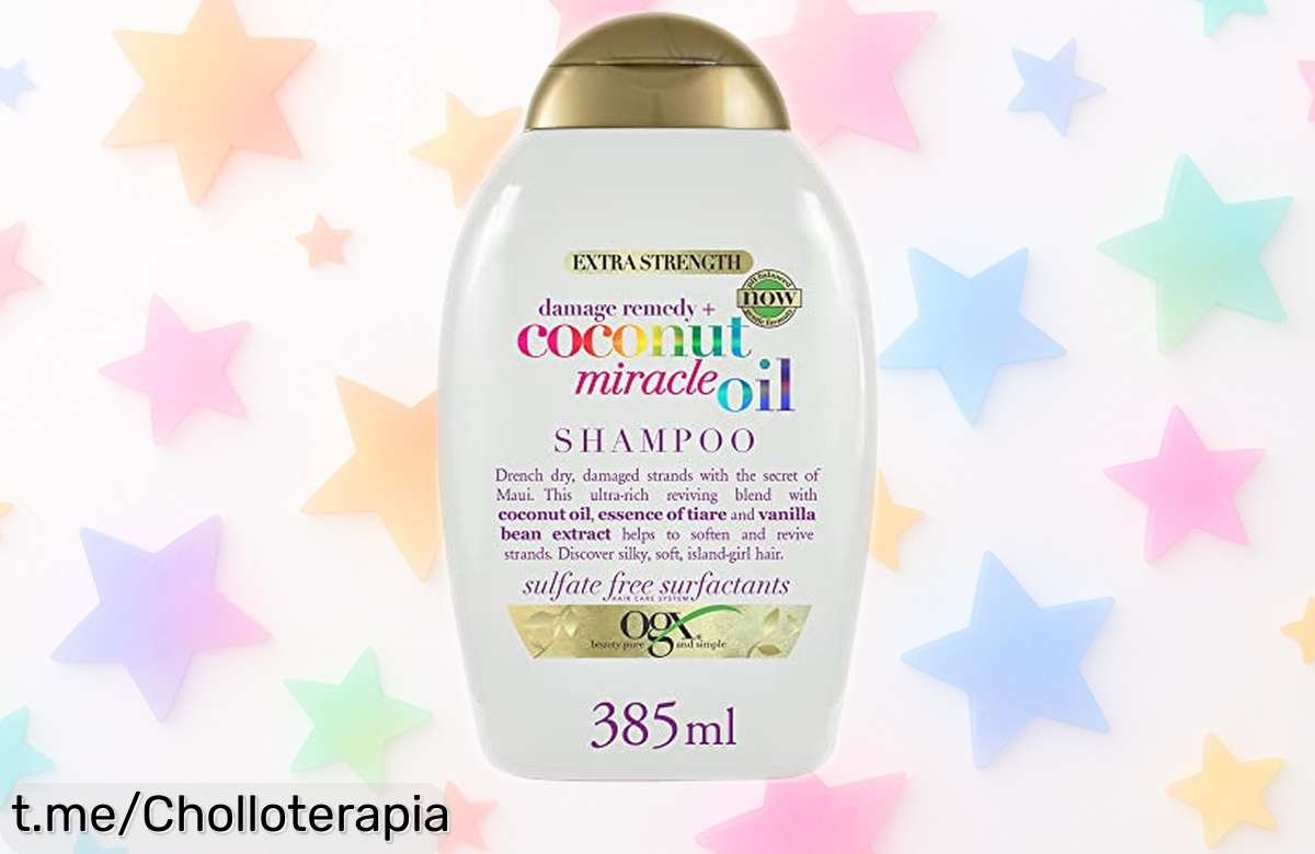 Champú anti frizz OGX Coconut Miracle Oil a precio loco, ¡despídete del cabello seco y muestra una melena suave todo el día! No te quedes sin él, tu pelo lo merece.