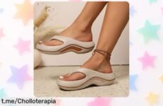 Chanclas de plataforma para mujer con suela antideslizante que cuidan tus pies por un precio loco, ¡aprovéchalas antes que se agoten!