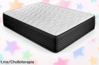 Colchón viscoelástico Duérmete Online que se adapta a ti y repele ácaros, ¡aprovecha este chollo para dormir como un rey! No dejes pasar esta oferta única.