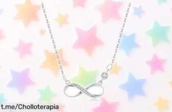 Collar de plata 925 con colgante corazón infinito de VEEDOFA a precio ridículo, brilla como el amor y viene en cajita ideal para sorprender. ¡No te quedes sin él!
