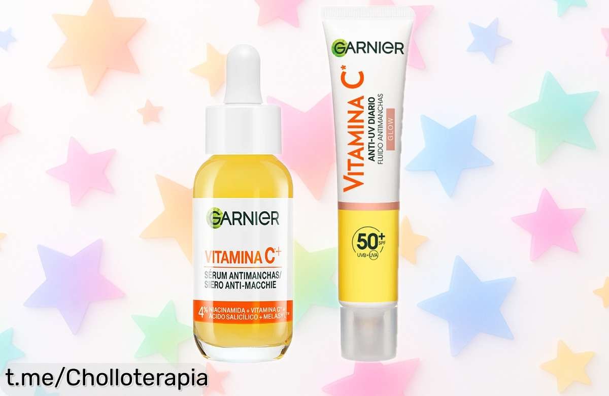Combo de sérum anti manchas y fluido glow de Garnier a precio rebajado, ¡consigue ese brillo radiante que siempre has querido antes de que se agote!
