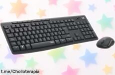 Combo teclado y ratón inalámbricos Logitech MK295 a precio tirado, ¡cero ruidos para currar o jugar sin molestar! No dejes pasar esta oportunidad única de mejorar tu espacio.