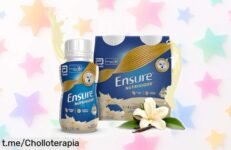Complemento alimenticio Ensure Nutrivigor en pack de 4 botellas: ¡Ofertón para llenar de energía tus días y fortalecer tu cuerpo a precio loco! No te lo pierdas.