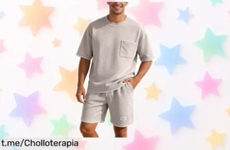 Conjunto de camiseta y pantalón corto Genérico 2026: ¡super chollo con tela transpirable a un precio regalado, llévate 2 y no te quedes sin tu estilo fresco!