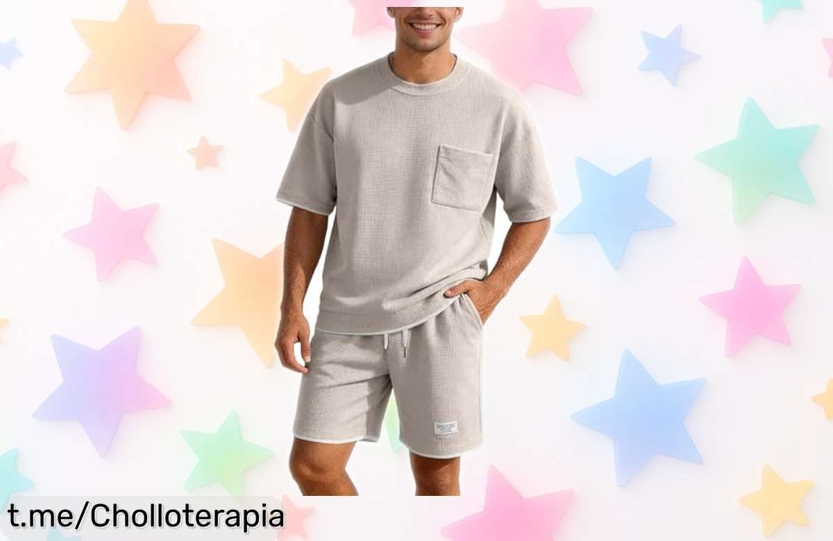 Conjunto de camiseta y pantalón corto Genérico 2026: ¡super chollo con tela transpirable a un precio regalado, llévate 2 y no te quedes sin tu estilo fresco!