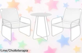 Conjunto de jardín Outsunny con mesa y sillas súper resistentes para disfrutar al aire libre, ¡ofertón que no puedes dejar pasar!