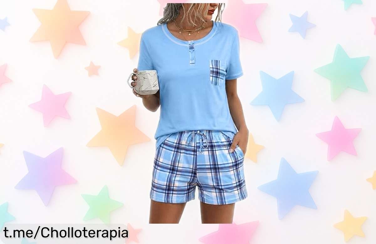 Conjunto de pijama Litherday para mujer, suave y cómodo con bolsillos; rebajado a un precio loco, ¡no esperes más y vístete de relax hoy mismo!