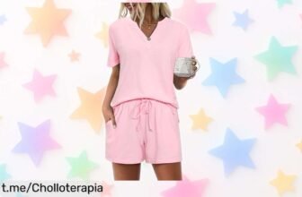 Conjunto de pijama corto Bresdk, algodón suave y cómodo a un precio loco. Renueva tu ropa de dormir con este chollazo que no querrás dejar pasar. ¡No te quedes sin el tuyo!