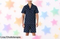 Conjunto de pijama corto para hombre Amazon Essentials a un precio loco: comodidad y estilo en un solo click, ¡no dejes pasar esta super oferta!
