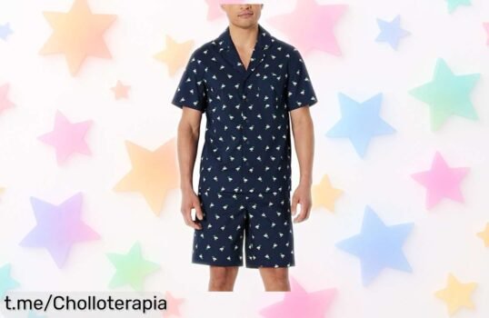 Conjunto de pijama corto para hombre Amazon Essentials a un precio loco: comodidad y estilo en un solo click, ¡no dejes pasar esta super oferta!