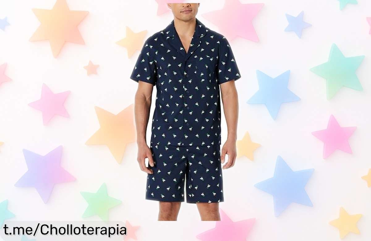 Conjunto de pijama corto para hombre Amazon Essentials a un precio loco: comodidad y estilo en un solo click, ¡no dejes pasar esta super oferta!