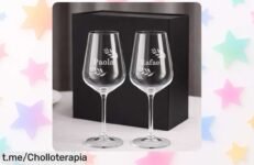 Copas de vino personalizadas Wanapix con cristal de Bohemia, un ofertón para brindar en casa o regalar que no puedes dejar escapar, ¡haz tus celebraciones aún más especiales!