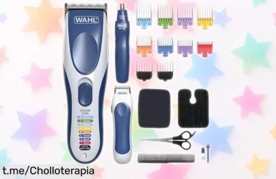 Cortapelos Wahl Color Pro Combo 3en1 con recortador y peines de colores: ¡Ofertón limitado que no puedes dejar escapar para siempre lucir genial!