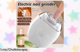 Cortauñas eléctrico 2 en 1 con luz LED que corta y lima sin lío, ¡consigue esta herramienta esencial a un precio rebajado antes de que se acabe!