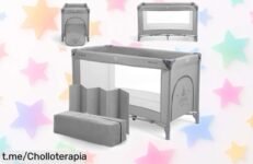 Cuna de viaje KikkaBoo SO Gifted, ligera y fácil de llevar: ¡ofertón ideal para tus pequeños hasta 15 kg! No te pierdas este chollo que no verás otra vez.