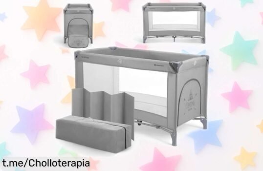 Cuna de viaje KikkaBoo SO Gifted, ligera y fácil de llevar: ¡ofertón ideal para tus pequeños hasta 15 kg! No te pierdas este chollo que no verás otra vez.
