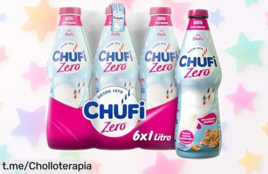 Deliciosa horchata Chufi lista para beber en pack de 6 litros a precio muy bajo, un sabor totalmente vegetal y natural que no te querrás perder. ¡Hazte con ella ya!