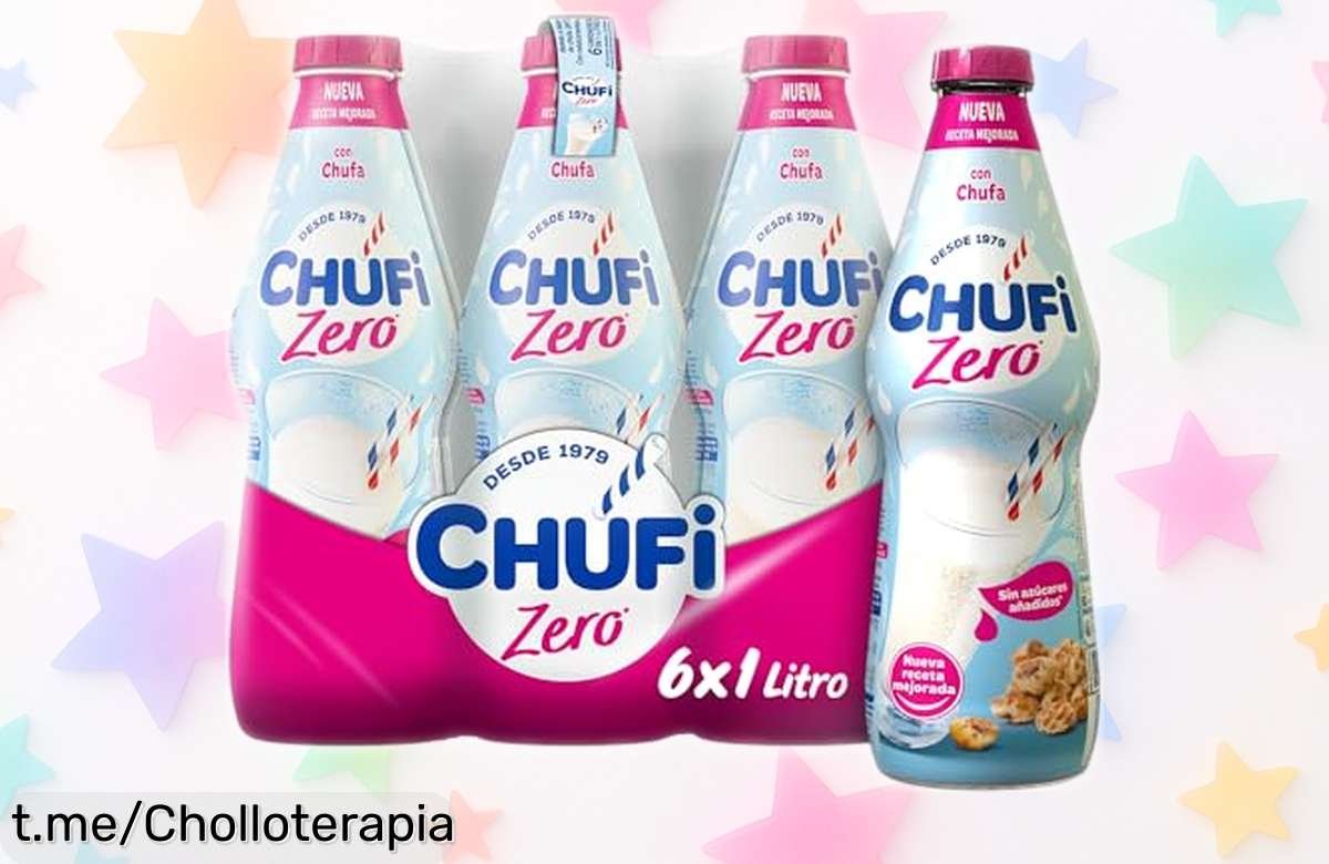 Deliciosa horchata Chufi lista para beber en pack de 6 litros a precio muy bajo, un sabor totalmente vegetal y natural que no te querrás perder. ¡Hazte con ella ya!