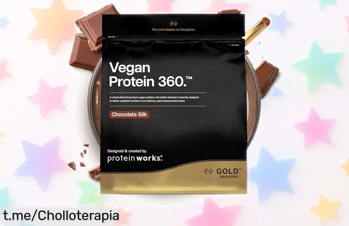 Deliciosa proteína vegana 360 de Protein Works con sabor a chocolate que sabe a batido, ¡ahora a un precio realmente regalado! No dejes pasar esta oportunidad única.
