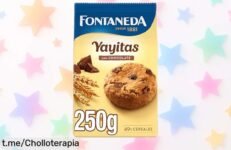 Deliciosas galletas con pepitas de chocolate Fontaneda Yayitas, ¡rebajadas a un precio de escándalo! Regaláte un dulce capricho que alegrará tus días.