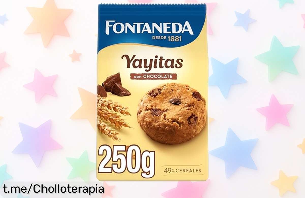 Deliciosas galletas con pepitas de chocolate Fontaneda Yayitas, ¡rebajadas a un precio de escándalo! Regaláte un dulce capricho que alegrará tus días.