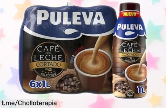 Delicioso café con leche cortado Puleva en botella de 1L, pack de 6 unidades: ¡rebajado para que disfrutes cada sorbo y enamores tu paladar hoy mismo!