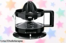 Delicioso exprimidor eléctrico Braun Hogar TributeCollection CJ3000 BK con precio rebajado para disfrutar zumos frescos a tu gusto, ¡no dejes pasar esta oferta irresistible y hazte hoy mismo con el tuyo!